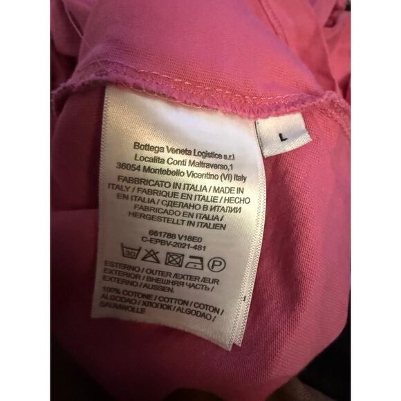 Bottega Veneta Italian Designer Pink Double Layer Tee - Picture 10 of 10